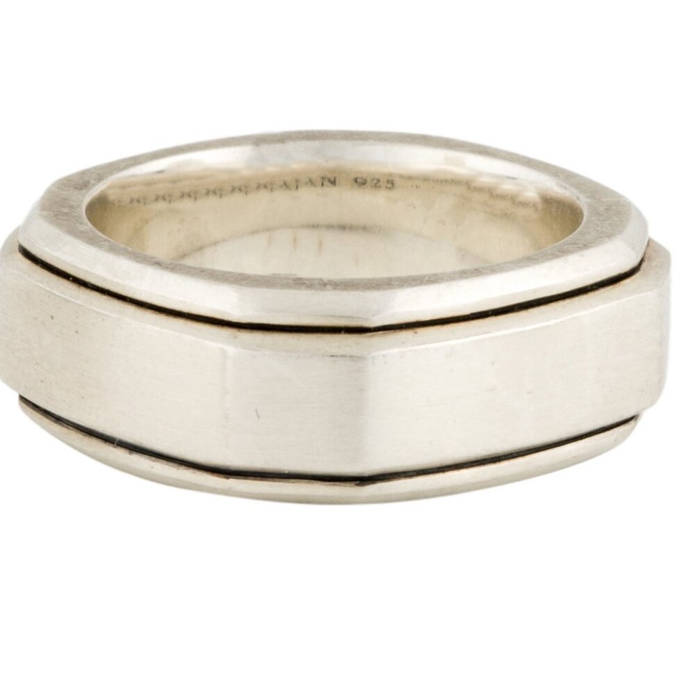 DAVID YURMANSTERLING SILVER 925 DECO BAND RING - Picture 2 of 8